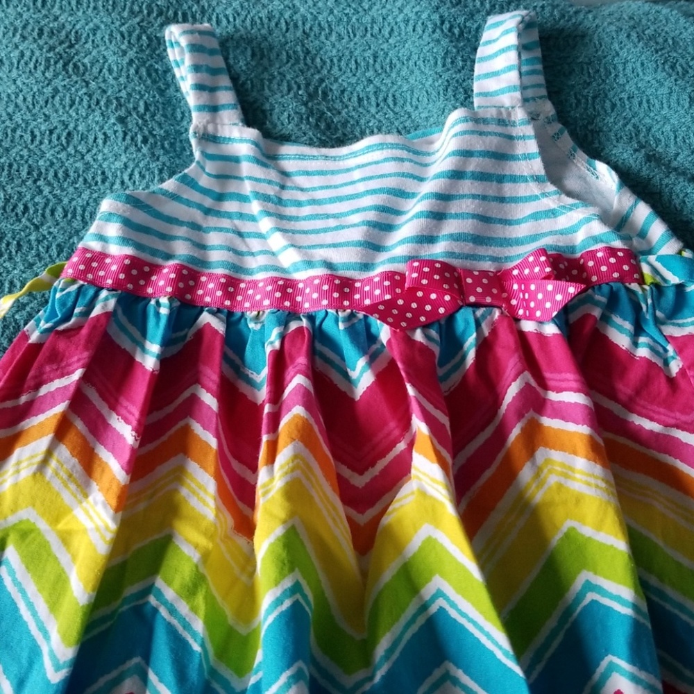 fun rainbow stripes dress